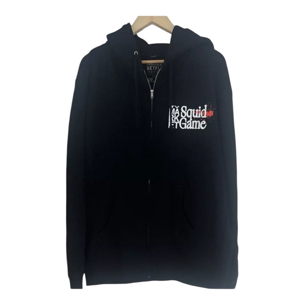 Market X Netflix- Squid Game Black Hoodie X- Large